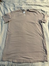 Nike Tee Shirt Light Brown Tan Medium Check Logo