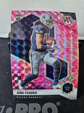 2021 Panini Mosaic Football Pink Camo Prizm Simi Fehoko RC #341 Dallas Cowboys