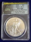 2026 ANACS MS 70 COIN HEIST SILVER EAGLE A First Strike Coin $1