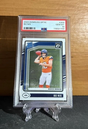2024 Panini Donruss Optic - Rated Rookie Bo Nix #209 (RC) Broncos PSA 10