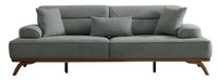 Grauer 3-Sitzer Polstercouch Wohnzimmer Textilsofas Dreisitzer MöBel