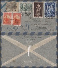 Argentina 1949 - Registered Air Mail Cover to Belgium F975