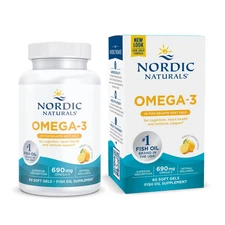 Nordic Naturals Omega Fish Gels  - Lemon Flavor Omegas-3 Soft Gels, 60 Ct