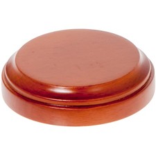 Plymor Fruitwood Round Wood Display Base, 2.5" W x 2.5" D x 0.75" H