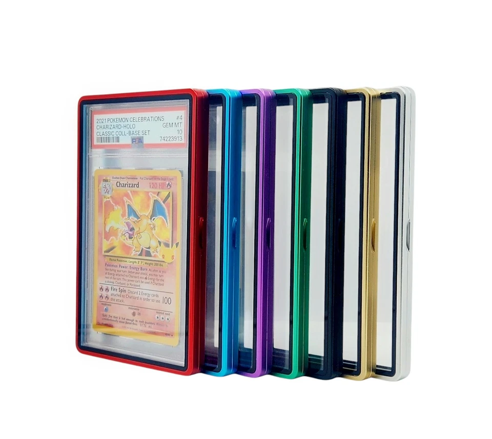 Metal PSA/BGS Mag Slab Bumper Magnetic Case Aluminum UV Resistant Graded Cards