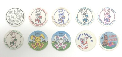 Los 10 Easter Seals Hawaii POG Hawaii MilkCap 1993 Vintage Werbung