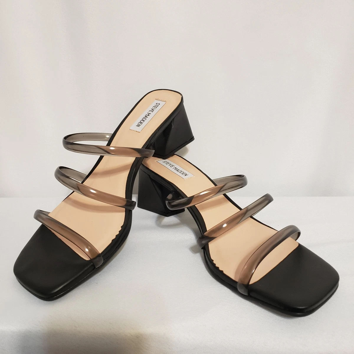 Steve madden top clear block heels