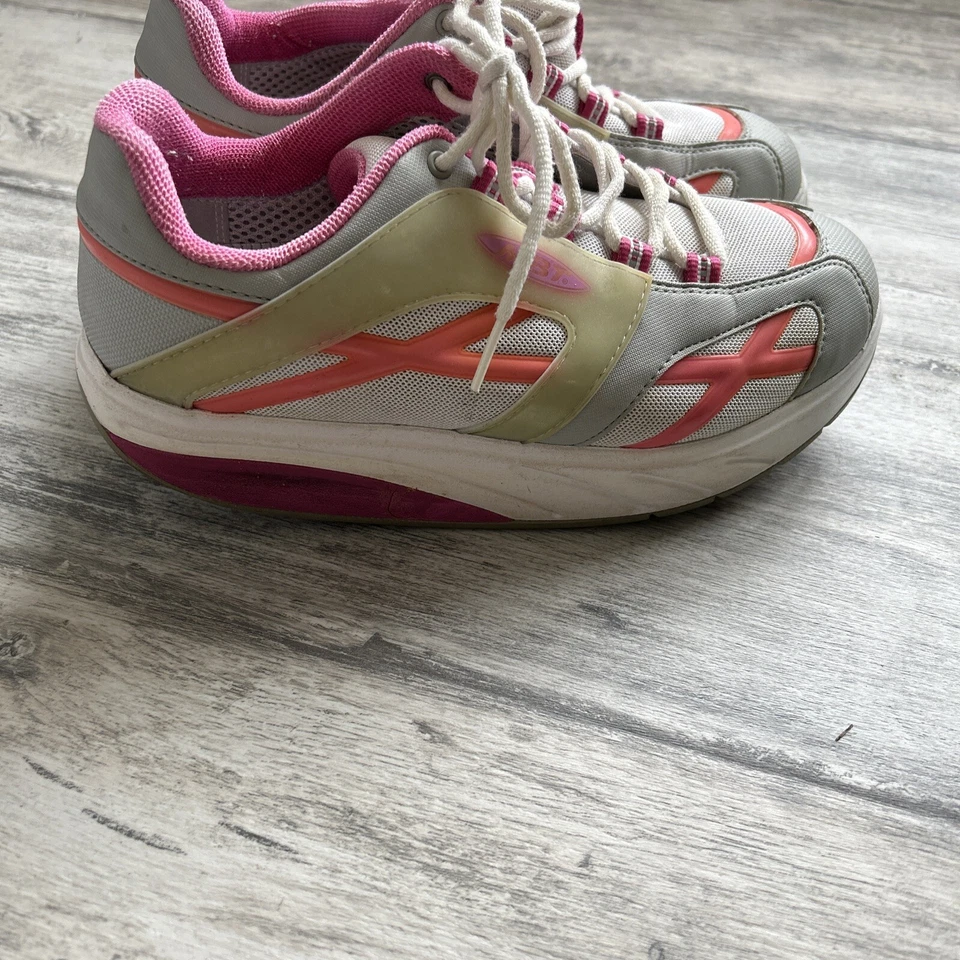 MBT Sneakers Women’s Size 7.5 Rocker Bottom Walk With Pink Lace Up - Image 2 of 4