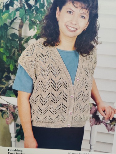 Vest Pillows Throw Knit Knitting Digest Booklet Magazine Patterns Y2K July 2001 - Picture 3 of 14