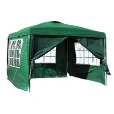 TTGazebo 3x3m verde con laterali rimovibili e finestre Tenda per feste Giardino