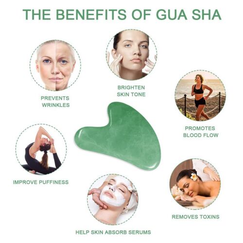 Gua Sha Tool Natural Stone Crystal Scraping Board Facial Body Massage Gemstone - Picture 28 of 47