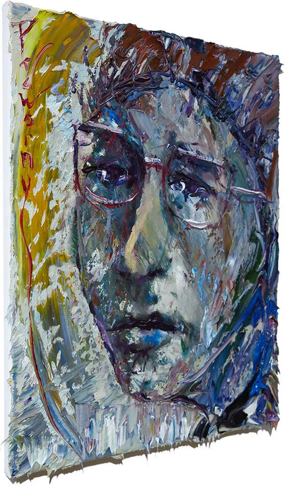 PINTURA AL ÓLEO█EXPRESIÓN ÚNICA ARTE█FIRMADO FORASTERO█ORIGINAL █RETRATO POP MAN Foto 2 de 4