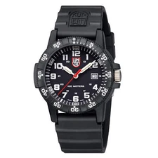 Luminox Men's Watch Sea Turtle Giant Quartz Black Carbon Case Rubber Strap 0321