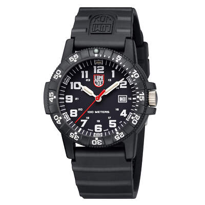 #ad #ad Luminox Men#x27;s Watch Sea Turtle Giant Quartz Black Carbon Case Rubber Strap 0321 $221.36