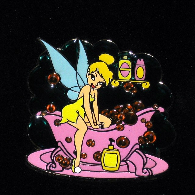 RARE LE 250 Disney Pin Tink Tinker Bell Bath Time Fun Stained Glass