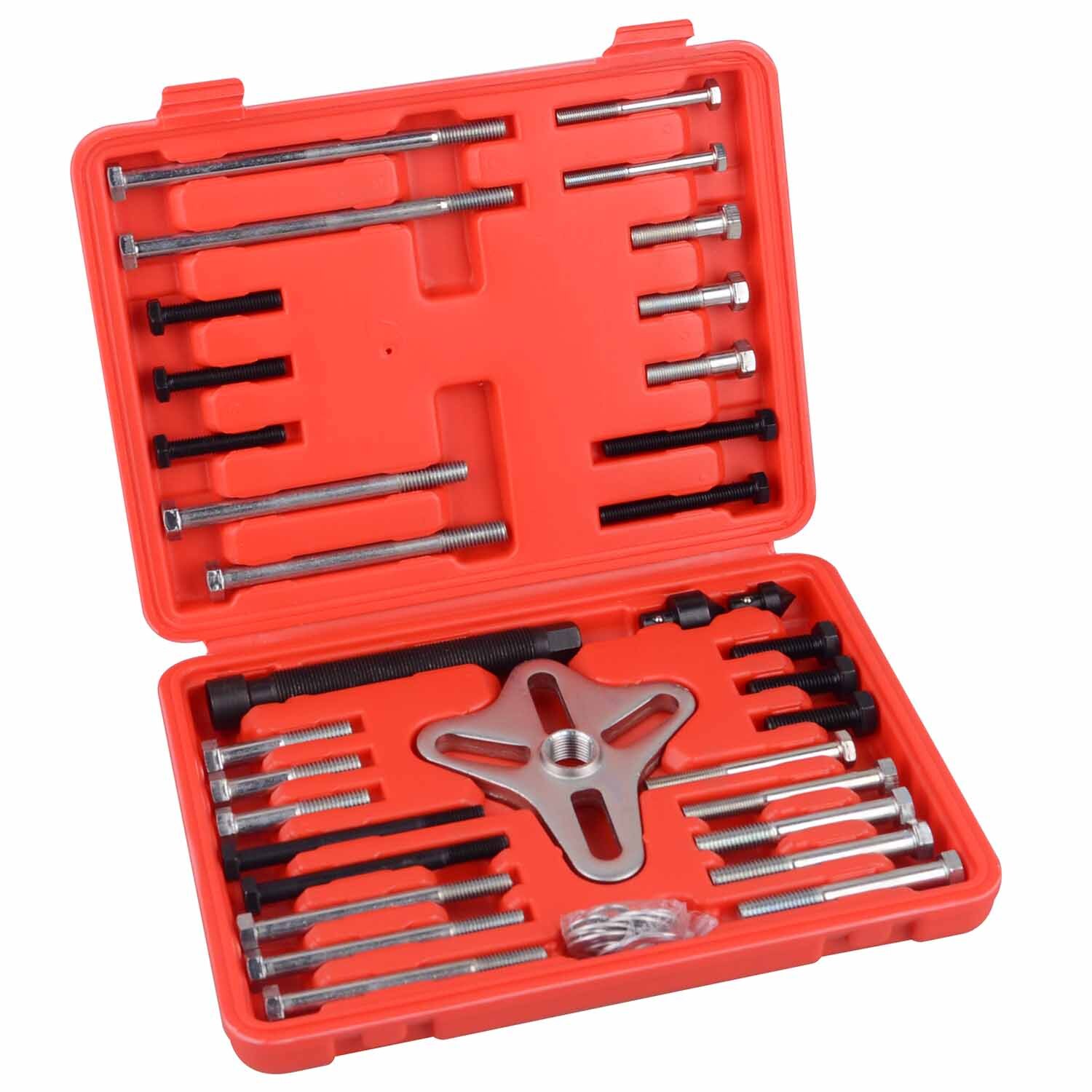 46pc Harmonic Balancer Puller Tool Kit Gear Pulley Steering Wheel