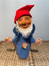 Steiff Vintage Hand Puppet Gnome Gucki Rubber Felt Mohair Germany 10"