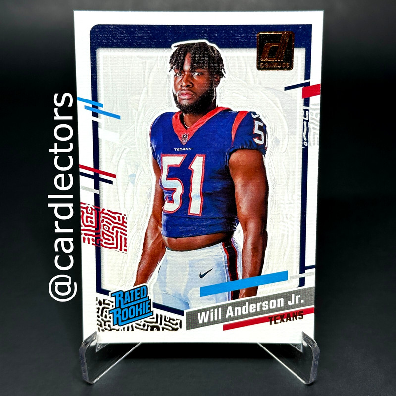 2023 Panini Donruss WILL ANDERSON JR. #1 Rated Rookie Portrait Canvas SP TEXANS