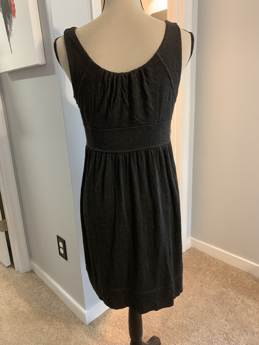 Ann Taylor LOFT Size 6 Dark Gray Jersey Sleeveless Dress