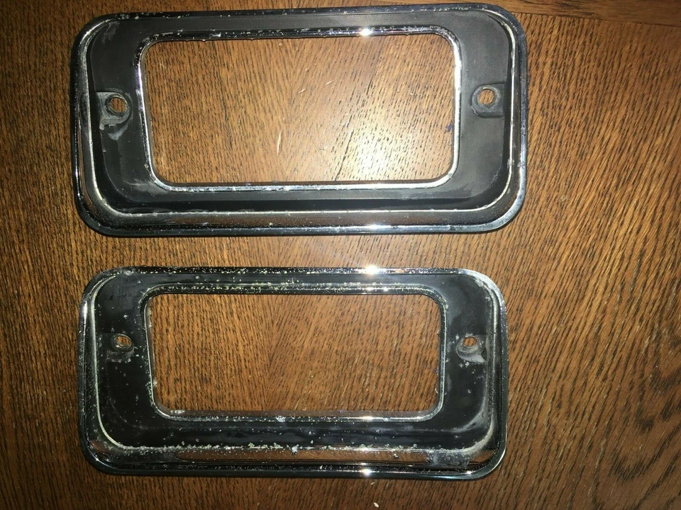 Par de biseles de lente de parachoques marcador lateral Lincoln Continental 1970-73 OEM 15A466 B8T90 Foto 4 de 4