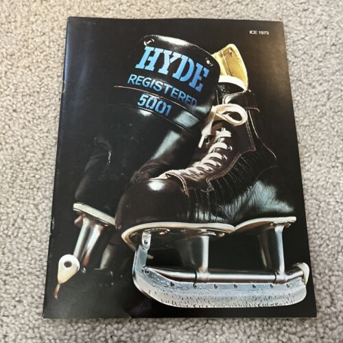 Vintage 1973 Hyde Registered Blue Liners Ice Skates Catalog Hockey - Picture 1 of 4