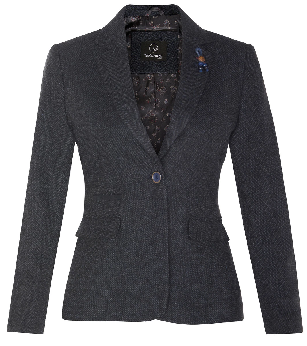 LifeShe Giacca Blazer Donna In Tweed – Maniche A Sbuffo Corte – Colori Pastello
