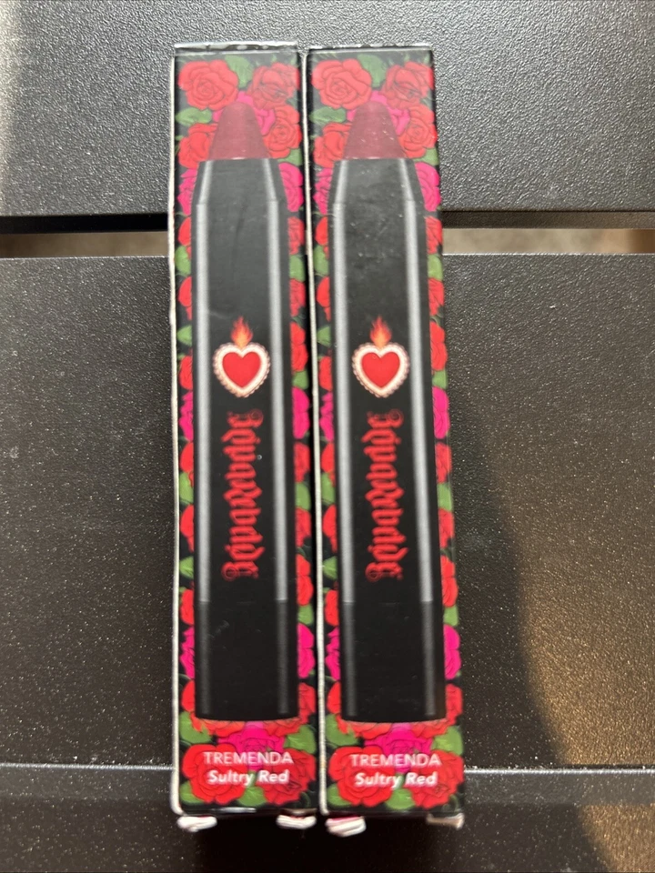 2X REINA REBELDE LÁPIZ DE COLOR DE LABIOS DIVINA ROJO SENSUAL • 0,10 oz/3 g tamaño completo Foto 2 de 3