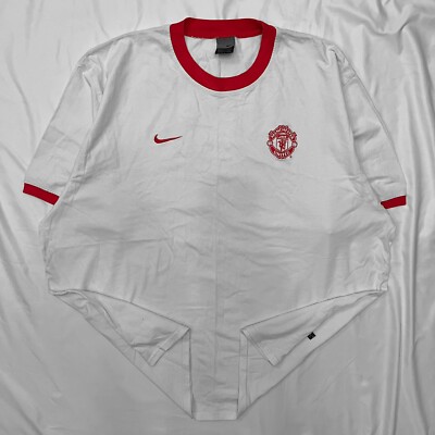 Nike Manchester United 長袖シャツ ホワイト Vintage 2003 2004 Total 90 T90 Nike Manchester United T Shirt XXL