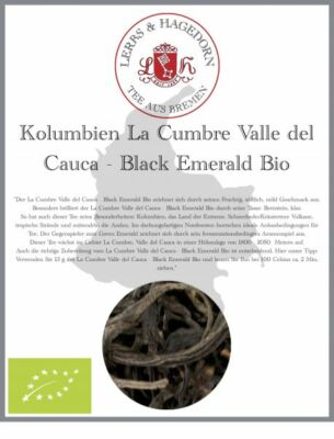 Kolumbien La Cumbre Valle del Cauca - Black Emerald Bio 1 KG