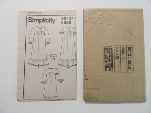 Simplicity 0659 Child & Girls Nightgown & Headband Sizes 7-16 Uncut Pattern - Picture 2 of 3