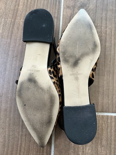 Ballerine Nine West donna 7,5 animalier stampa salto gattino ballerine chiusura cinturino posteriore - Foto 14 di 17