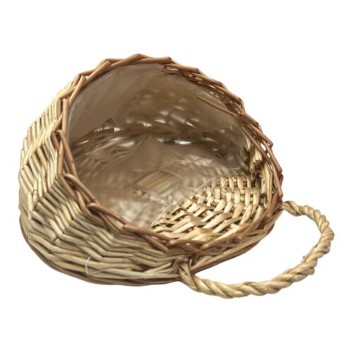 Handmade Wicker Rattan Flower Planter – Wall Hanging Basket for Garden Decor - Picture 2 of 3