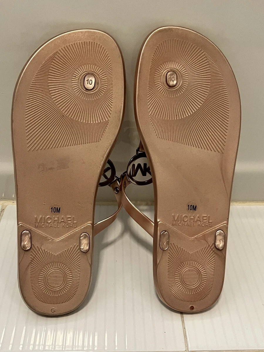 Michael kors gold jelly sandals deals