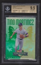 1998 DONRUSS CRUSADE GREEN REFRACTOR #23 TINO MARTINEZ YANKEES BGS 9.5 GEM 10 ++