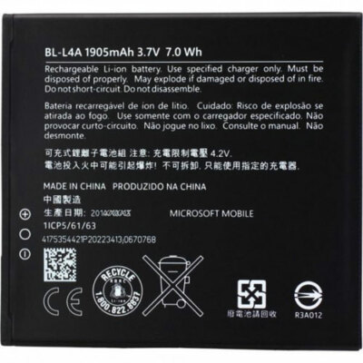 Original BL-L4A Microsoft Nokia Akku für LUMIA 535 mit 1905mAh Accu - Nagelneu