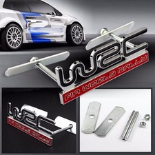 New Jdm Wrc Metal Red Rally Front Grille Grill Badge Emblem Decals