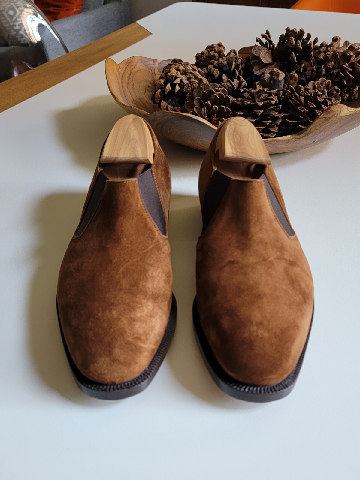 SAINT LAURENT Stivali Ralph Lauren Viola Label Collection Chelsea Pelle scamosciata RRL RL YSL Italia