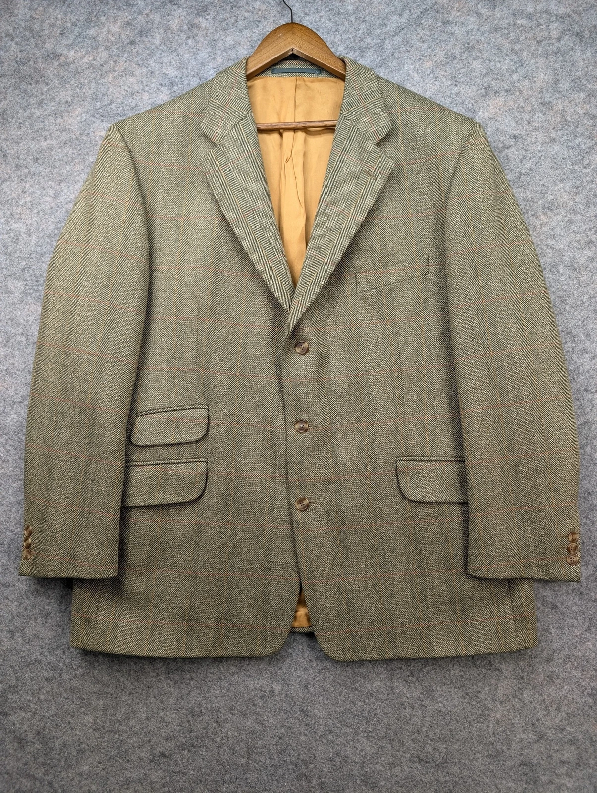 Brook Taverner Saxony Supreme Veste homme 48 laine marron hareng Écosse