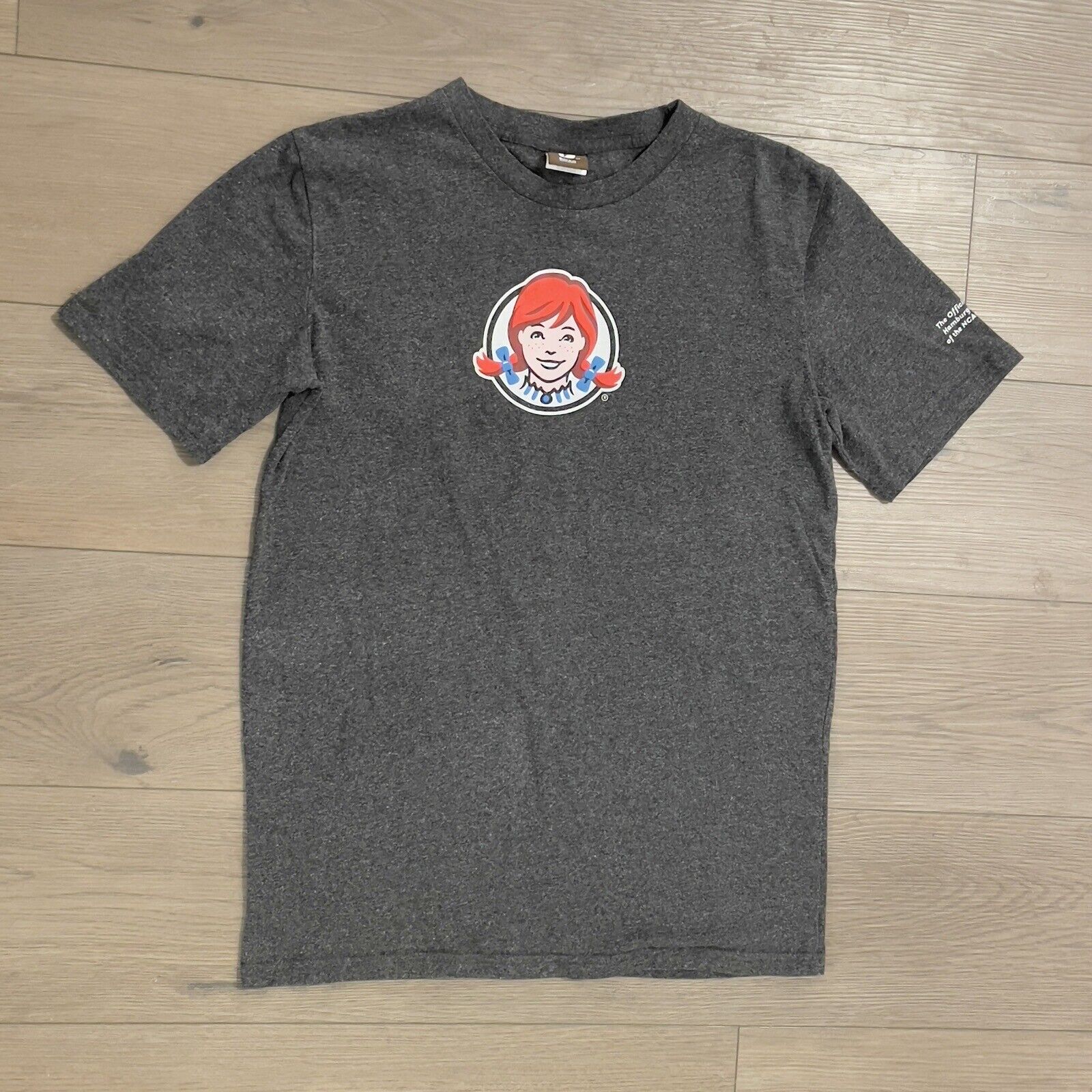 Wendy’s Crew Member Shirt Unisex Small Gray Work … - image 1