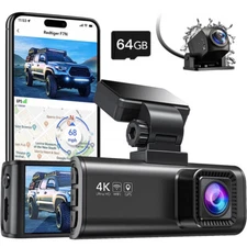 REDTIGER F7N Dash Cam 4K Dual Dash Camera Front and Rear With SD Card  For Cars