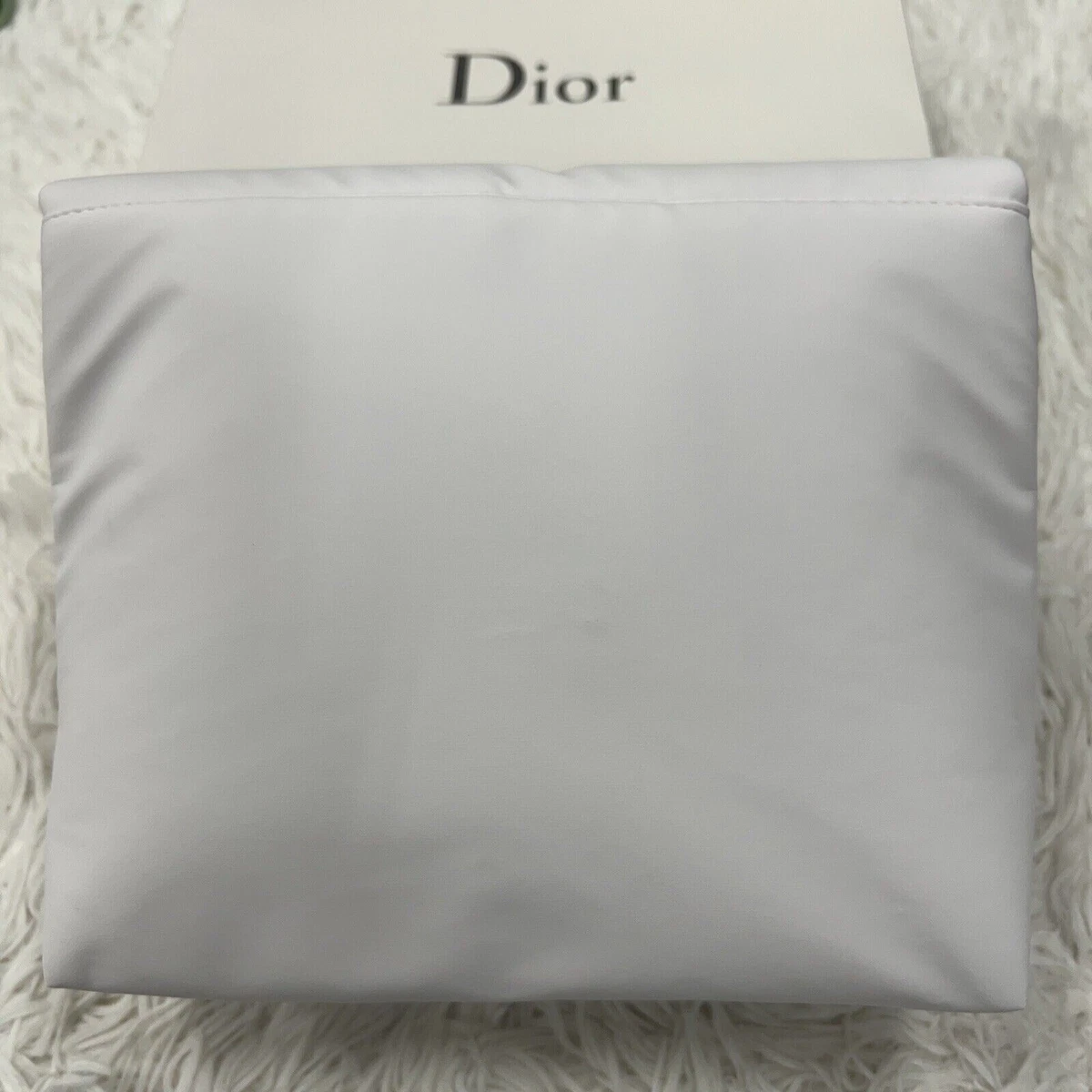 BRAND NEW! Authentic DIOR White Soft Puffy Cloud Makeup Bag NEW