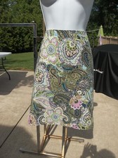 NWOT TALBOTS MULTI COLOR PAISLEY PRINT SKIRT 6P