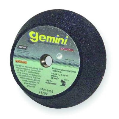 Norton Abrasives 66243510512 4'' Dia 2'' Thick 5/8'' Arbor Gemini Flaring Cup Wheel