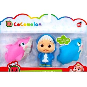 CoComelon BATH SQUIRTERS JJ & Sharks 4" Set of 3 Age 18+ Mos ~ New in Package