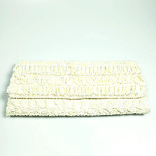 Vintage Walborg Cream Iridescent Beaded Purse Clutch Hong Kong Wedding Sequin