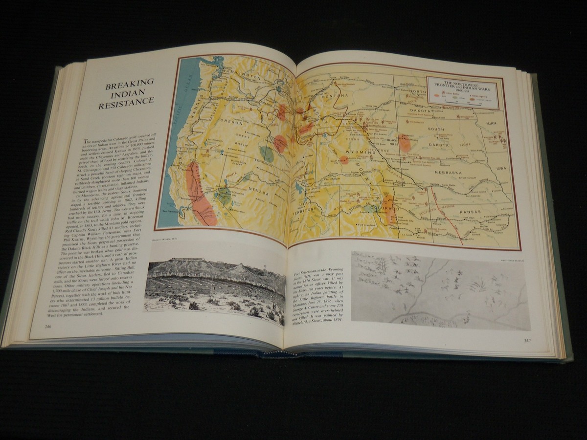 1966 THE AMERICAN HERITAGE PICTORIAL ATLAS HARDCOVER BOOK - R 730R