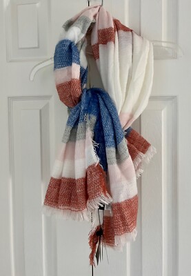 NEW NWT RUBI Long Scarf  56 X 59 - Soft! Beautiful Color Combo!