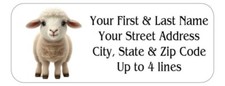150 Sheep Baby Mailing Return Address Labels Personalized 1 x 2 5/8 in.
