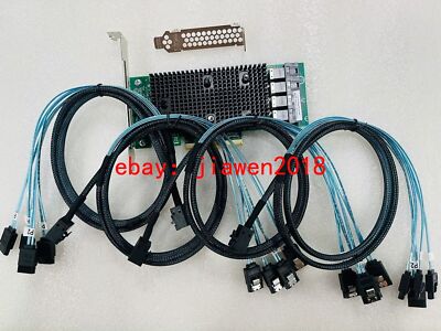 Lenovo 430-16i 9400-16i 12Gb/s  NVMe Tri-Mode HBA PCIe +4*SFF-8643 SATA Cable 