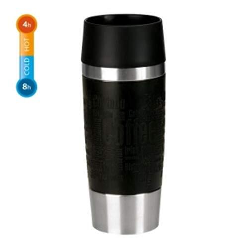 Emsa 513361 Travel Mug Bicchiere Termico con Chiusura Quick Press, Acciaio Inoss